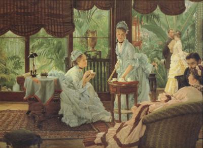 James Tissot In The Conservatory (Rivals) (nn01) China oil painting art